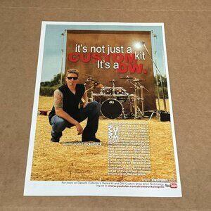 Daniel Adair of Nickelback - DW DRUMS - 2010 Print Advertisement